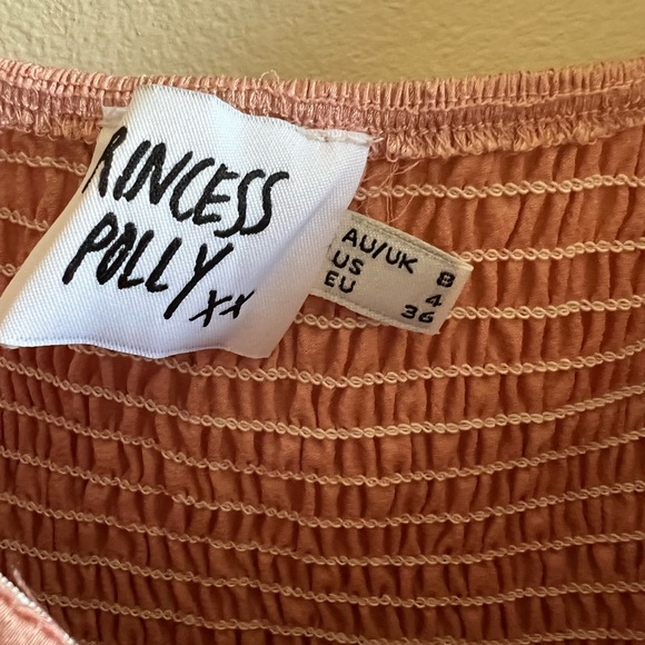 Pink Square Neck Puff Sleeve Shirt - Picture 5 of 6